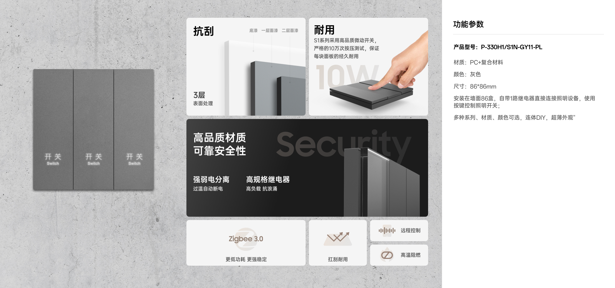 三键智控面板P33